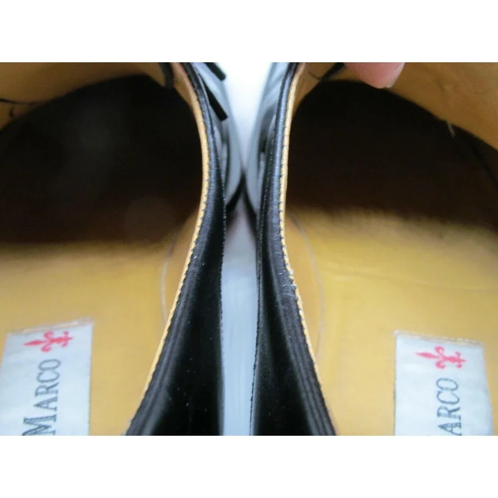 Paolo De Marco Black  Plain Toe Square Toe Oxfords  Mens Size US 11.5 M defect